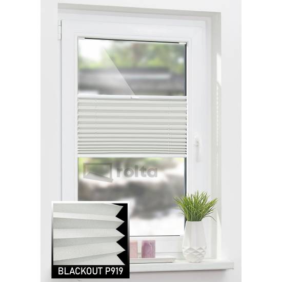 Штори плісе БЛЕКАУТ P919 світло сіра