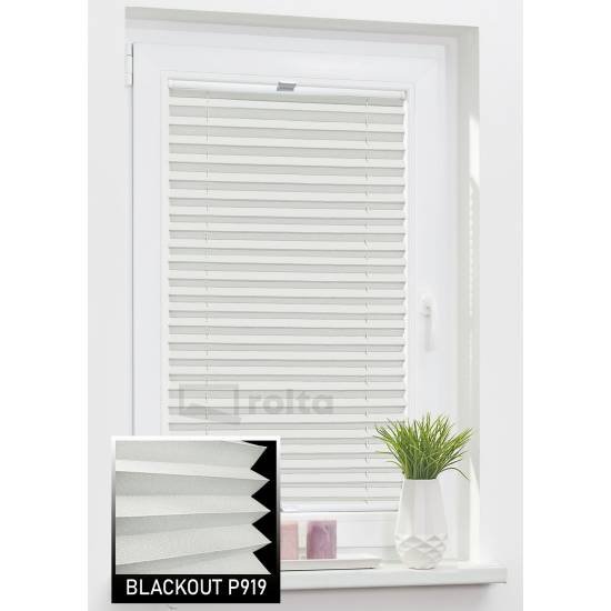 Штори плісе БЛЕКАУТ P919 світло сіра