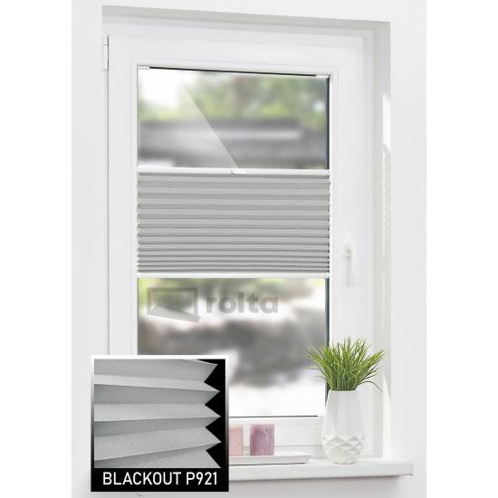 Штори плісе БЛЕКАУТ P921 темно сірий