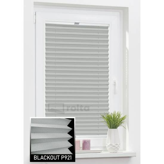 Штори плісе БЛЕКАУТ P921 темно сірий