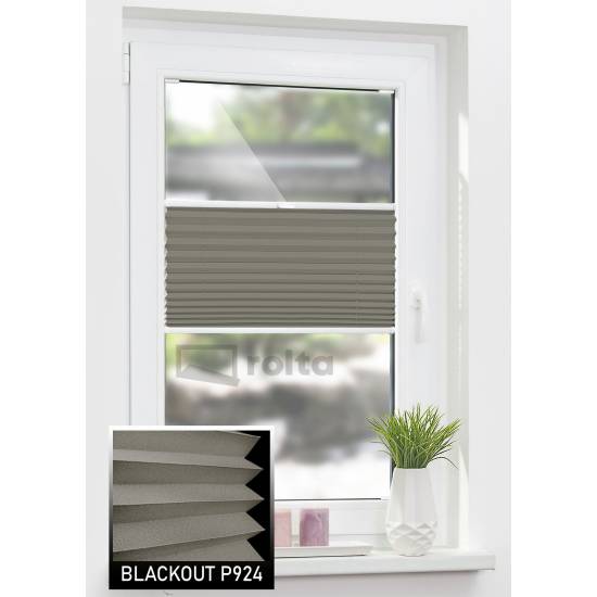 Штори плісе БЛЕКАУТ P924 коричневий