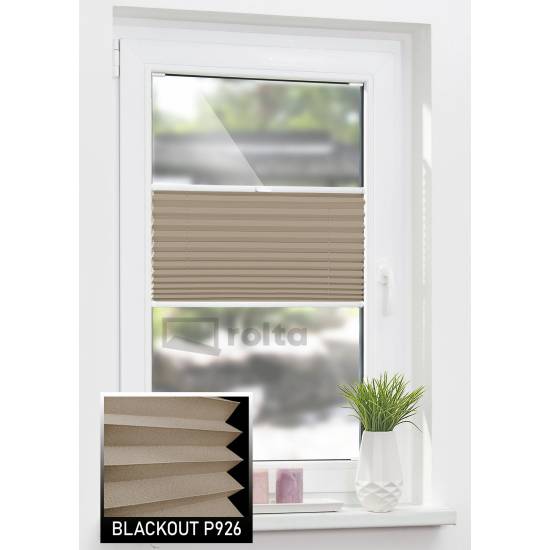 Штори плісе БЛЕКАУТ P926 світло коричневий Штори плісе БЛЕКАУТ P926 світло коричневий