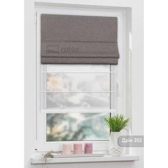 Римські штори-колекція Дрім 202 мокрий асфальт