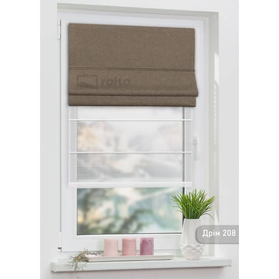 Римські штори-колекція Дрім 208 світло коричневий Римські штори-колекція Дрім 208 світло коричневий
