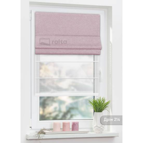 Римські штори-колекція Дрім 214 блідорожевий