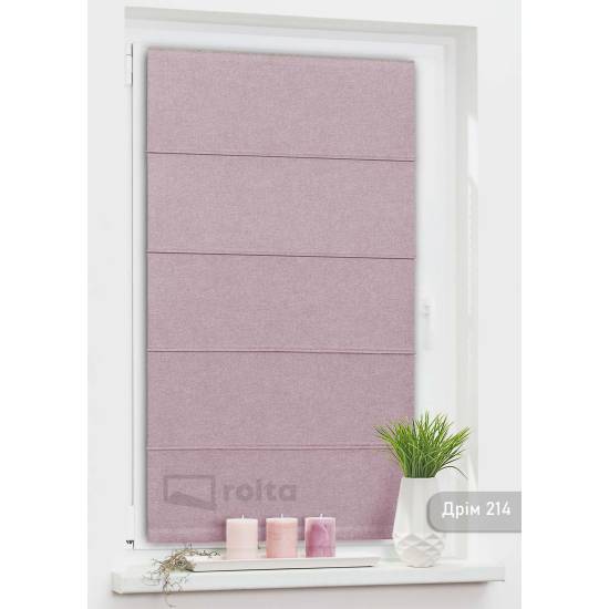 Римські штори-колекція Дрім 214 блідорожевий