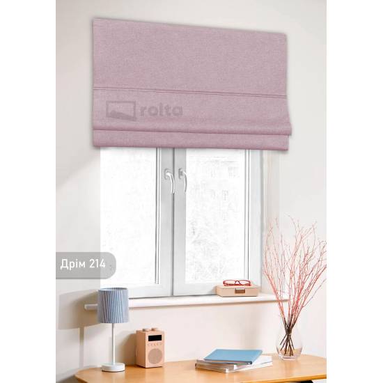 Римські штори-колекція Дрім 214 блідорожевий