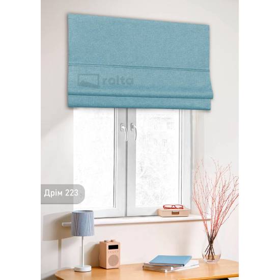 Римські штори-колекція Дрім 223 блакитний
