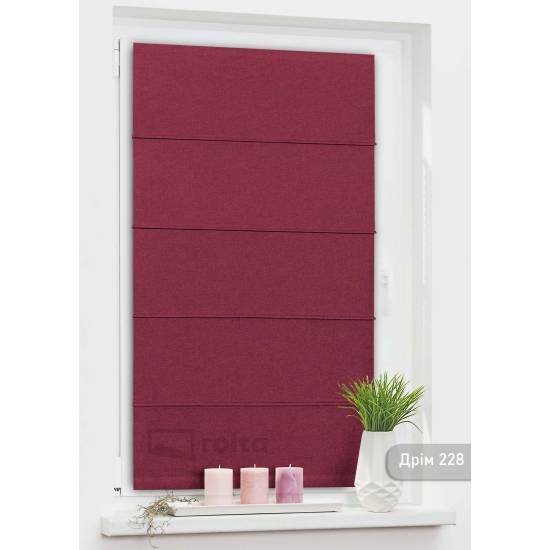 Римські штори-колекція Дрім 228 бордо