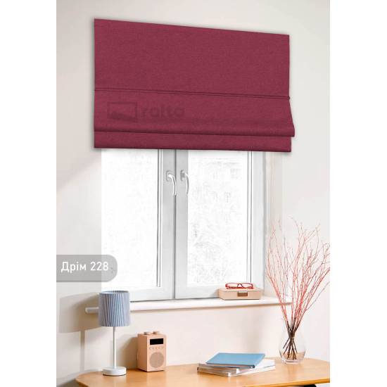 Римські штори-колекція Дрім 228 бордо