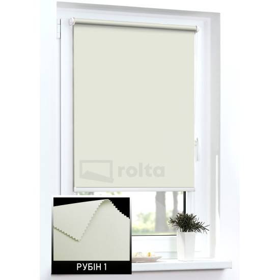 Тканинні ролети блекаут Рубін 1 світло беж
