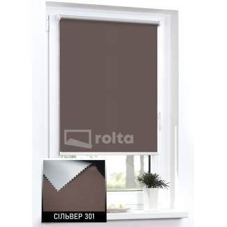 Тканинні ролети блекаут Сільвер 301 коричневий