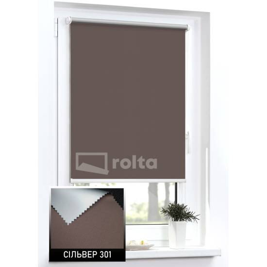Тканинні ролети блекаут Сільвер 301 коричневий Тканинні ролети блекаут Сільвер 301 коричневий