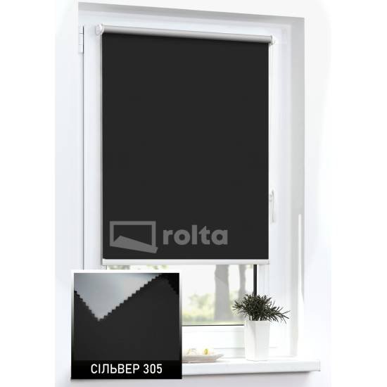 Тканинні ролети блекаут Сільвер 305 чорний Тканинні ролети блекаут Сільвер 305 чорний