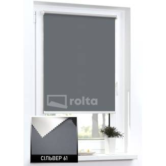 Тканинні ролети блекаут Сільвер 61 темно сірий