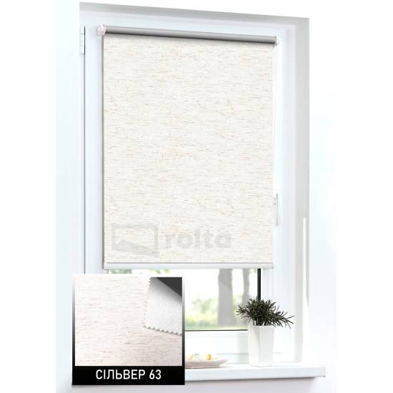 Тканинні ролети блекаут Сільвер 63 білий Тканинні ролети блекаут Сільвер 63 білий