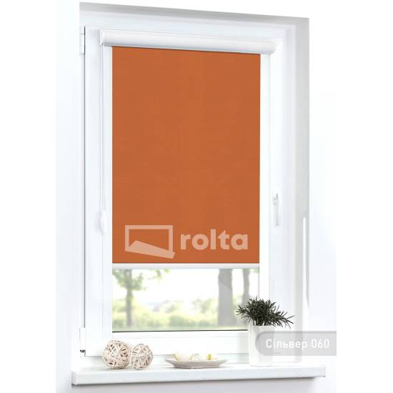 Тканинні ролети блекаут Сільвер 60 оранжевий