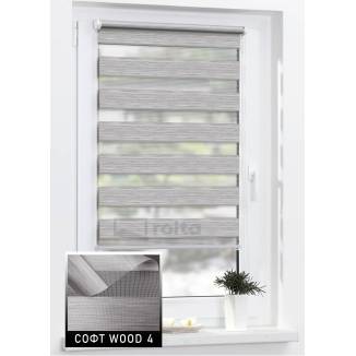 Ролети день-ніч СОФТ WOOD 4 сірий