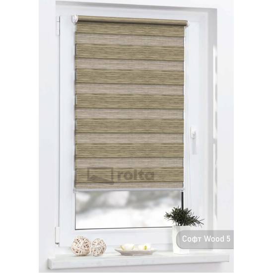 Ролети день-ніч СОФТ WOOD 5 золотий дуб