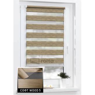 Ролети день-ніч СОФТ WOOD 5 золотий дуб