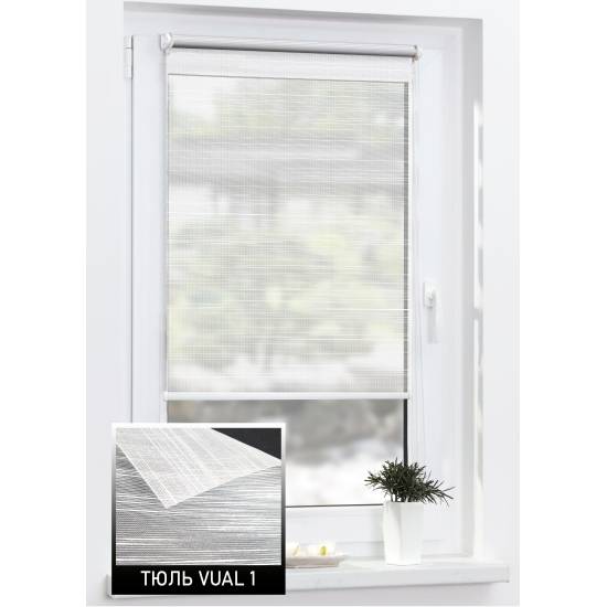 Тканинні ролети Тюль Vual 1 білий