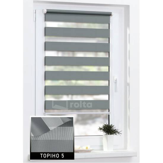 Ролети день-ніч ТОРІНО 5  темно сірий