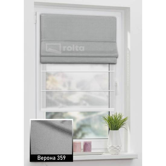 Римські штори Верона 359 срібно сірий