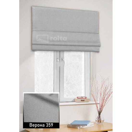 Римські штори Верона 359 срібно сірий