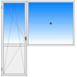 Вікна металопластикові Вікнарофф балконний блок 