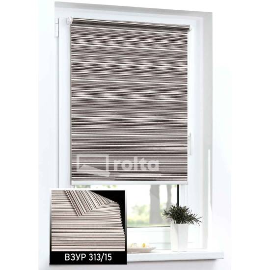 Тканинні ролети ВЗУР WZ 313/15 коричнево білий